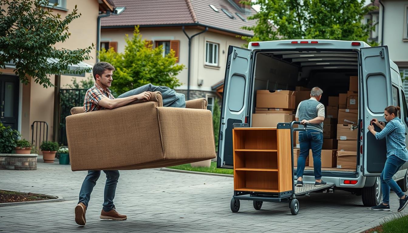 Studentische Umzugshelfer Haselhorst beim professionellen Möbeltransport Studentische Umzugshelfer Haselhorst beim professionellen Möbeltransport