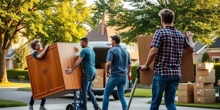 Umzugshelfer Haselhorst beim Möbeltransport